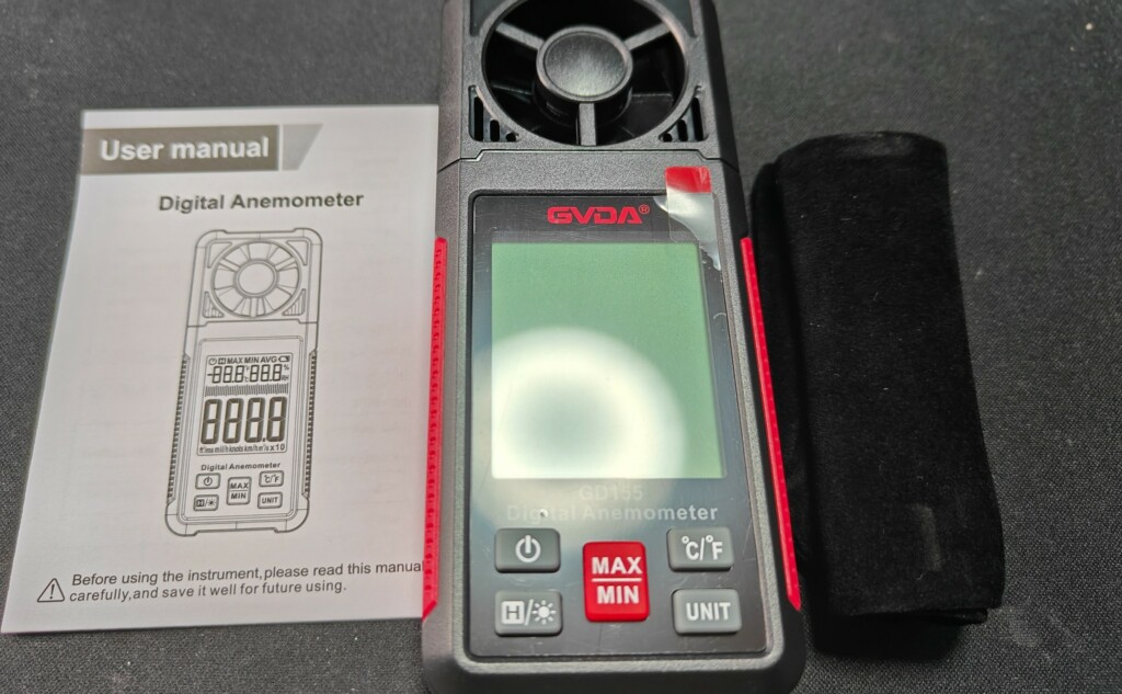 Gvda-ポータブルデジタル風速計の同梱品