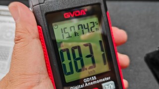 Gvda-ポータブルデジタル風速計の風速表示