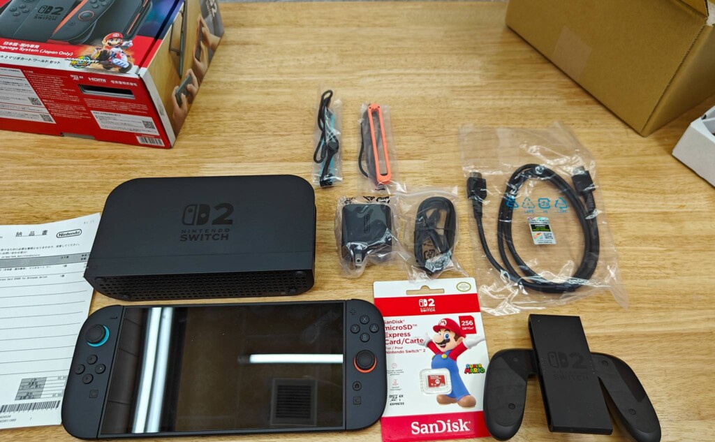 Switch2の外箱の同梱品