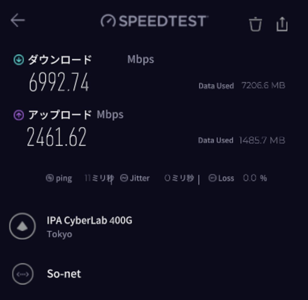 測定結果